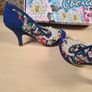 Womens Irregular Choice Blue Floral Pearly Girly High Heels Court Shoes Bridal Wedding  Size Uk 5 Eu 38 Boxed Image 9