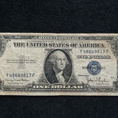 Certificate One dollar Bill from USA blue seal 1935 "D"