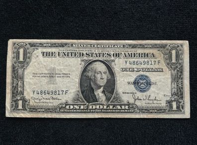 Certificate One dollar Bill from USA blue seal 1935 "D"
