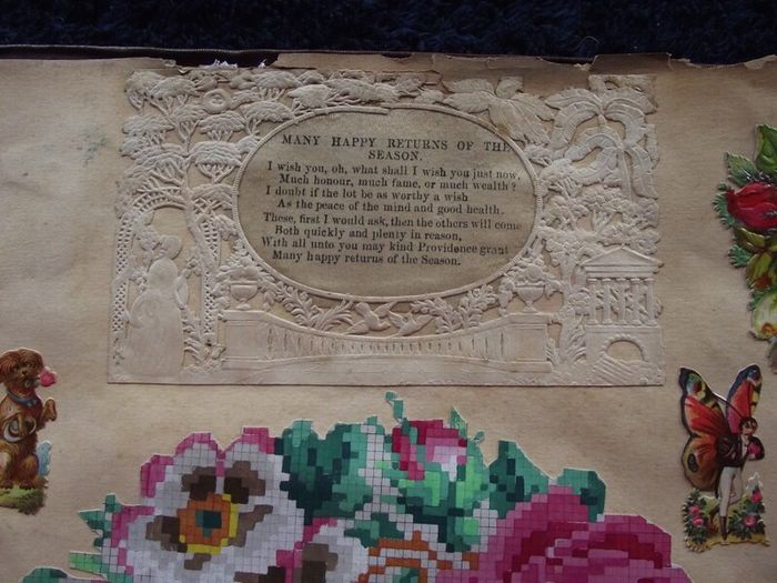 Victorian/Edwardian Album of colourful scraps - Circa 1890's/1900's
