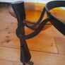 Home decor glass bowl on metal stand Image 4