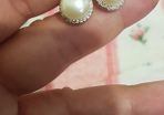 Genuine pearl earrings