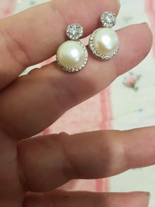 Genuine pearl earrings