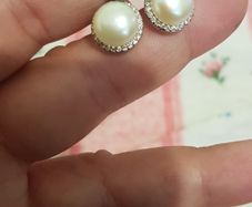 Genuine pearl earrings