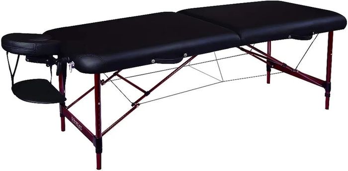 Zephyr Lightweight Portable Massage Table Package - Ideal for Tattooing and Spa Treatments (Black, Maroon)