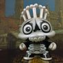 Kidrobot Dunny Flesh and Bones Skeleton ! by Scribe Artist ! from Merdivale Series ! 1/16 Ratio ! Vinyl Figure ! Image 2