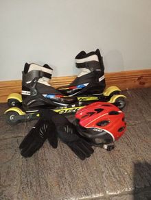 Marwe 610A Roller Skis with Salomon Pro Combi Pilot Boots - Size UK 9.5 / EU 44"