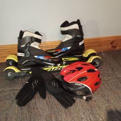 Marwe 610A Roller Skis with Salomon Pro Combi Pilot Boots - Size UK 9.5 / EU 44"