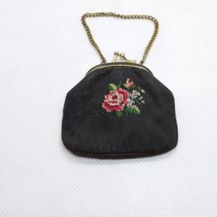 Ladies Vintage Small Purse/Handbag With Floral Design