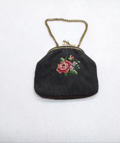 Ladies Vintage Small Purse/Handbag With Floral Design
