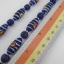 Antique Venetian African Style Stripe Eyes & Blue Glass Beads Necklace Image 9
