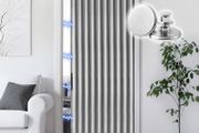 Blackout Folding Door Curtain Magnetic Sliding Door for Closet Pleated Concertina Doorway Curtain Accordion Door Interior Room Divider Bedroom Living Room 42x78,Grey