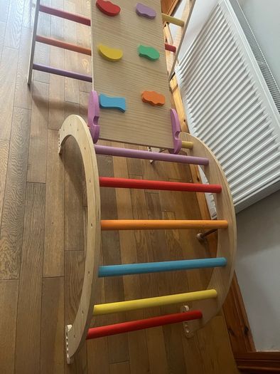 Colourful Wooden Pickler Climbing Triangle Set - 3 Pieces Montessori Play