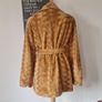 Vintage 1980s 1990s chenille teddy camel colour coat M L glamorous Christmas festive Image 4