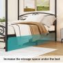Canopy Bed Frame King Size with Ornate European Style Headboard & Footboard Image 4
