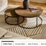 Brown Nesting Circular Coffee Table from Next Image 5