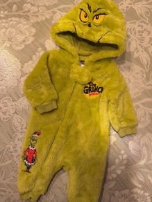 baby Christmas jumpsuit the Grinch 0-1 / 56 cm