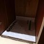 White Painted Vintage Wooden Wardrobe with Mirror, Drawers & Hanging Space Image 3