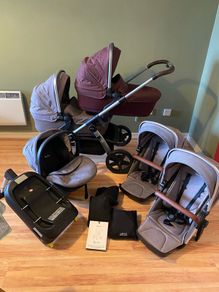 Double Buggy for Babies and Toddles - Silver Cross Tandem Travel System