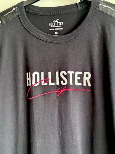 Hollister Black Long Sleeve Logo Top - Size S