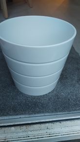 White plant pot