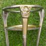 Antique Heavy Brass Plant Stand Image 8