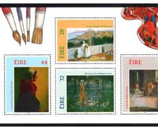 1993 Ireland Irish Impressionism Painters Commemorative Stamps Booklet Pane Mint Never Hinged (MNH). Hibernian HP59