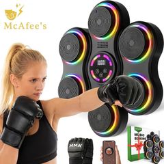 Music Boxing Machine  9 Speed Modes LED Wall Punch Pad with Glove