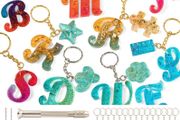 182Pcs Silicone Alphabet Resin Molds Kit, Letter Silicone Mould for Crafts Epoxy Resin Casting Molds Keychain Making Set, DIY Letter Keychain Pendant Hanging Ornaments Jewelry Resin Moulds (FREE POSTAGE)