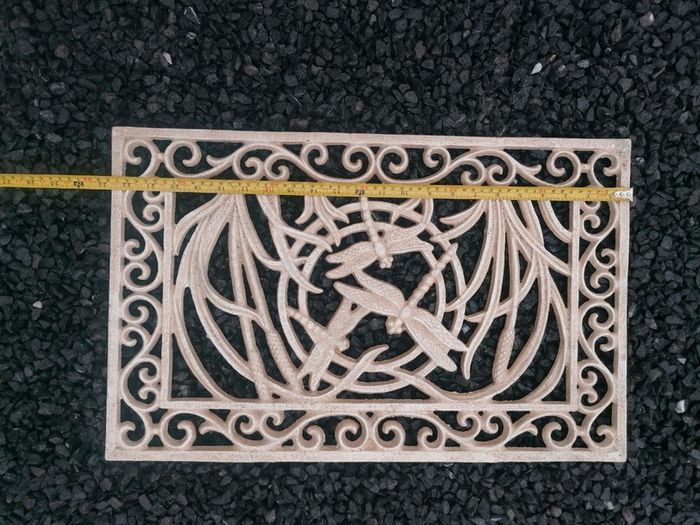 Art Noveau Style Cast Iron Dragon Fly Door Mat