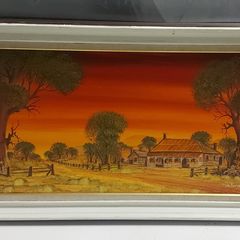 Sunset over queensland by j. kursak 1981 painting