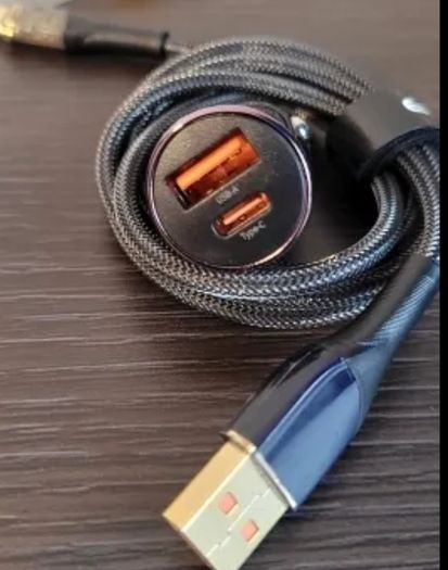 Essager 2 port Car Charger & Type C cable combo