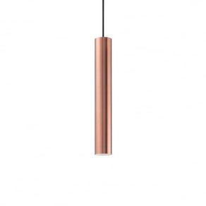 Copper Tubular Bar Spotlight, GU10 ceiling pendant