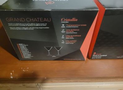 4 crystal Darques martini glass's