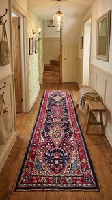 Beautiful XL Persian Lillian Hand knotted wool Runner