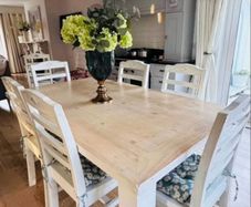 Table, 8 chairs and 6 cushions for sale. Skerries area