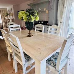 Table, 8 chairs and 6 cushions for sale. Skerries area