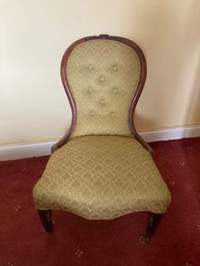 Antique Ladys chair with buttons