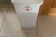 Fire retardant metal waste bin