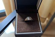 14K Gold Ring with Diamonds