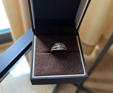 14K Gold Ring with Diamonds