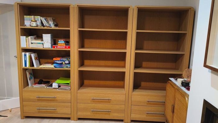 Oak color book shelf  lots of space