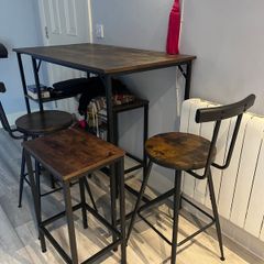 High table with stools