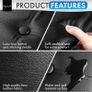 Faux Leather 76x38x38cm Black Ottoman Foldable Storage Boxes Seat Foot Stool Storage Box with Lids for Kids Toys, Bedroom, Hallway, Living Room (FREE POSTAGE) Image 5