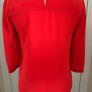 Coral red blouse - size 10 - 3/4 sleeves Image 3