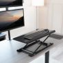 VIVO Black Single Top 27 inch Heavy-Duty Scissors Lift Keyboard and Mouse Riser Image 2