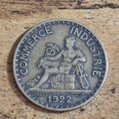 France 1922, 1 Franc Coin, Chamber of Commerce - free standard postage