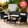 Rattan Garden Furniture Set Table and Chairs Image 3