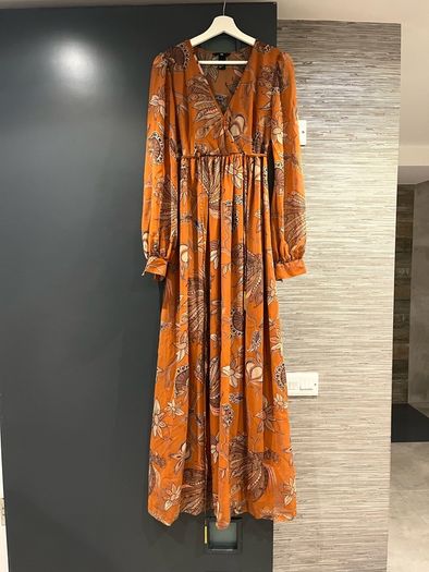 Giselle chiffon boho 70s maxi dress size 10
