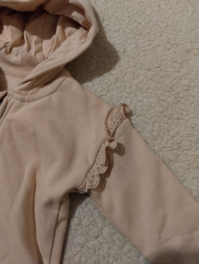 Zip Up fleece lined Hoodie Top, New
